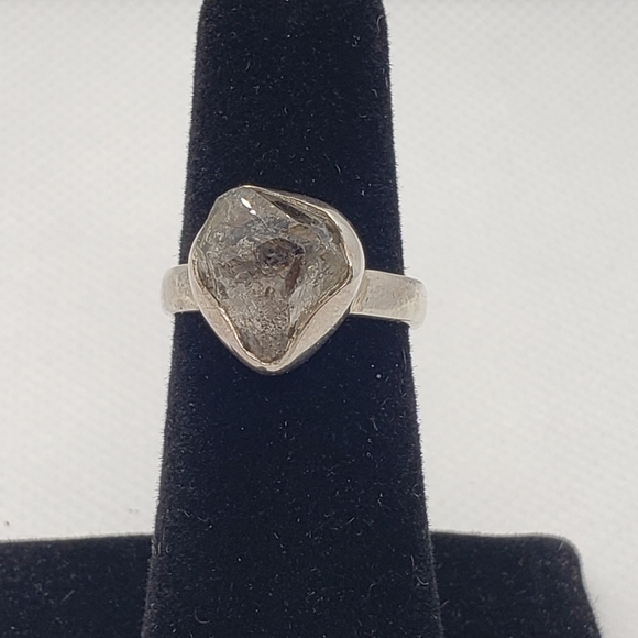 Herkimer Quartz Ring 925 Silver - Picture 3 of 16